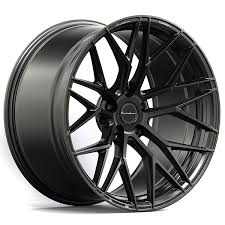 black forged alloy wheel